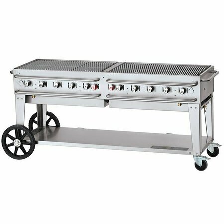 CROWN CV-RCB-72-SI50/100 72inPro Series Outdoor Rental Grill w Sgl Gas Connection 50-100lb Tank Capacity 255RCB72RL